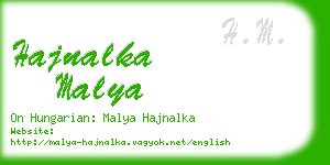 hajnalka malya business card